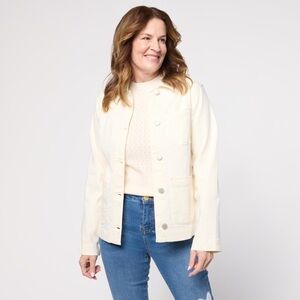 DG2 by Diane Gilman Cream Utility Jacket